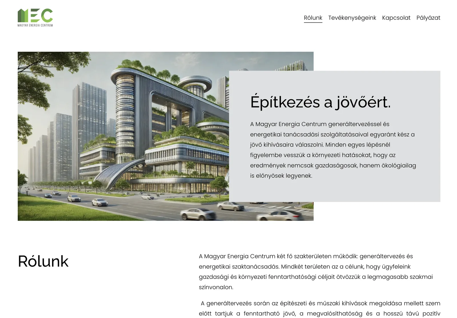 Magyar Energia Centrum Ltd. corporate website